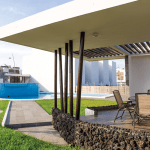 Espacio techado área de alberca